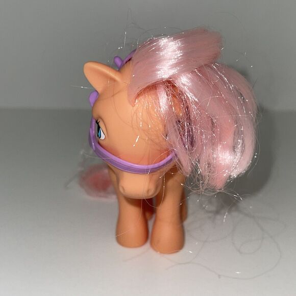 My Little Pony Hasbro 2017 Peachy Bridge Direct Pink Hearts Hair Purple Saddle - Picture 4 of 9